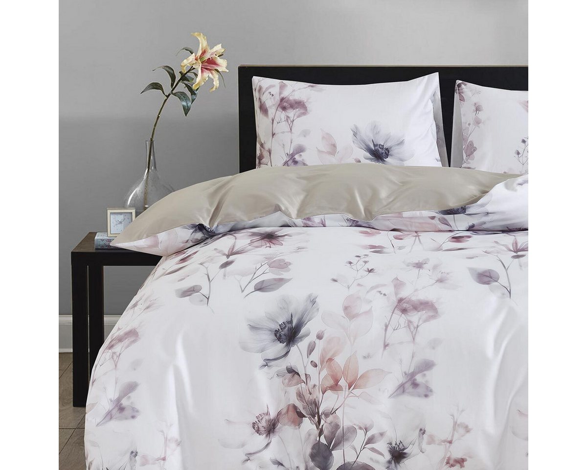 TRAUMSCHLAF Bettwäsche Porto, Mako Satin, 2 teilig, mit seidigem Glanz – Bild 2 von 4