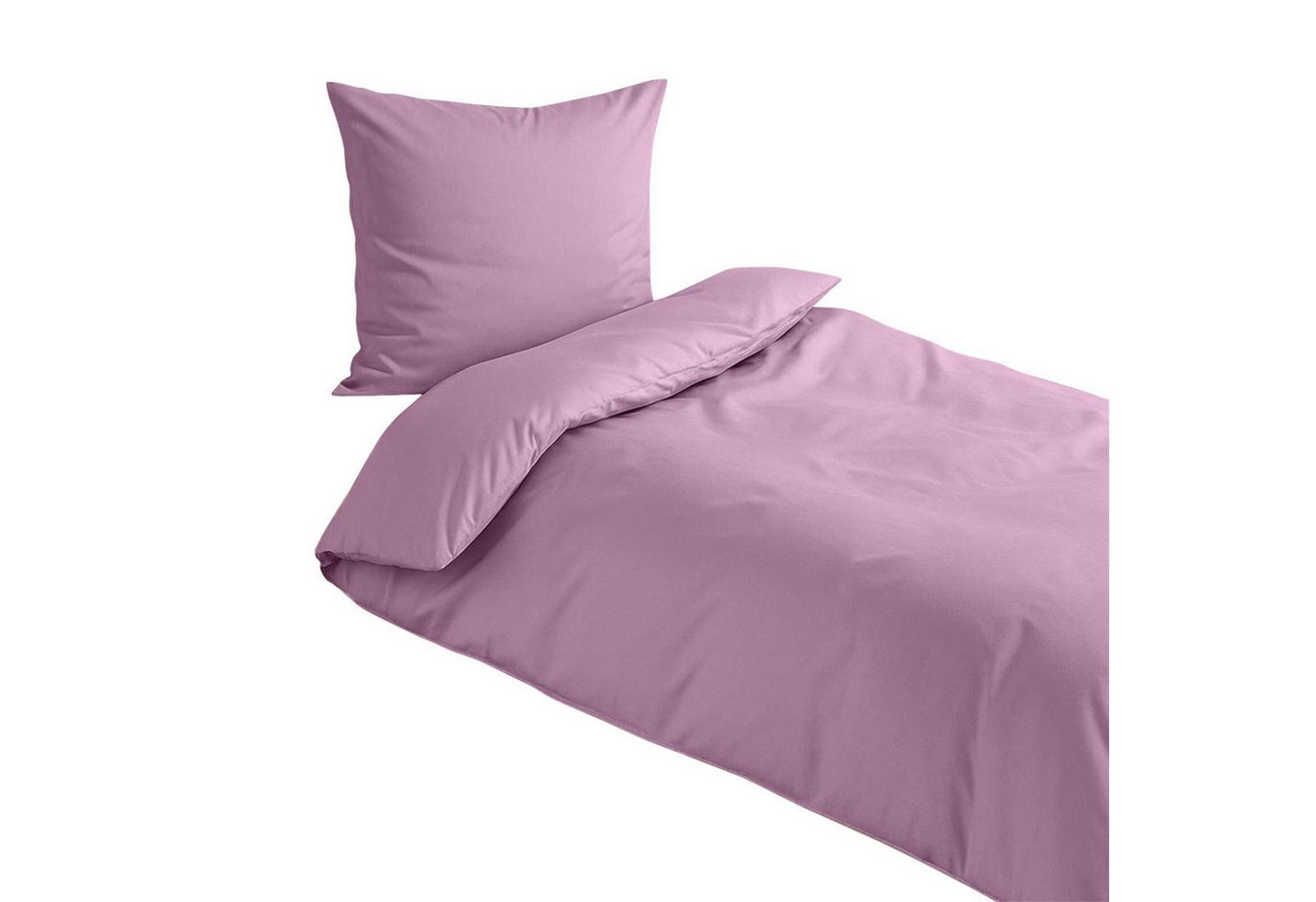 TRAUMSCHLAF Bettwäsche Pure, Mako Satin, 3 teilig, hochwertige Satin Bettwäsche – Bild 3 von 4