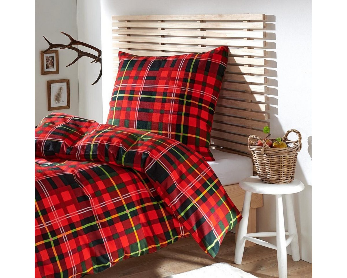 TRAUMSCHLAF Bettwäsche Sherlock, Flanell, 2 teilig, Flanell-Winterbettwäsche in toller Optik – Bild 2 von 4