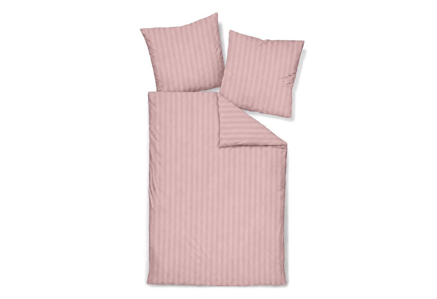 TRAUMSCHLAF Bettwäsche Stripe, Mako Satin, 3 teilig, hochwertige Satin Bettwäsche – Bild 4 von 5