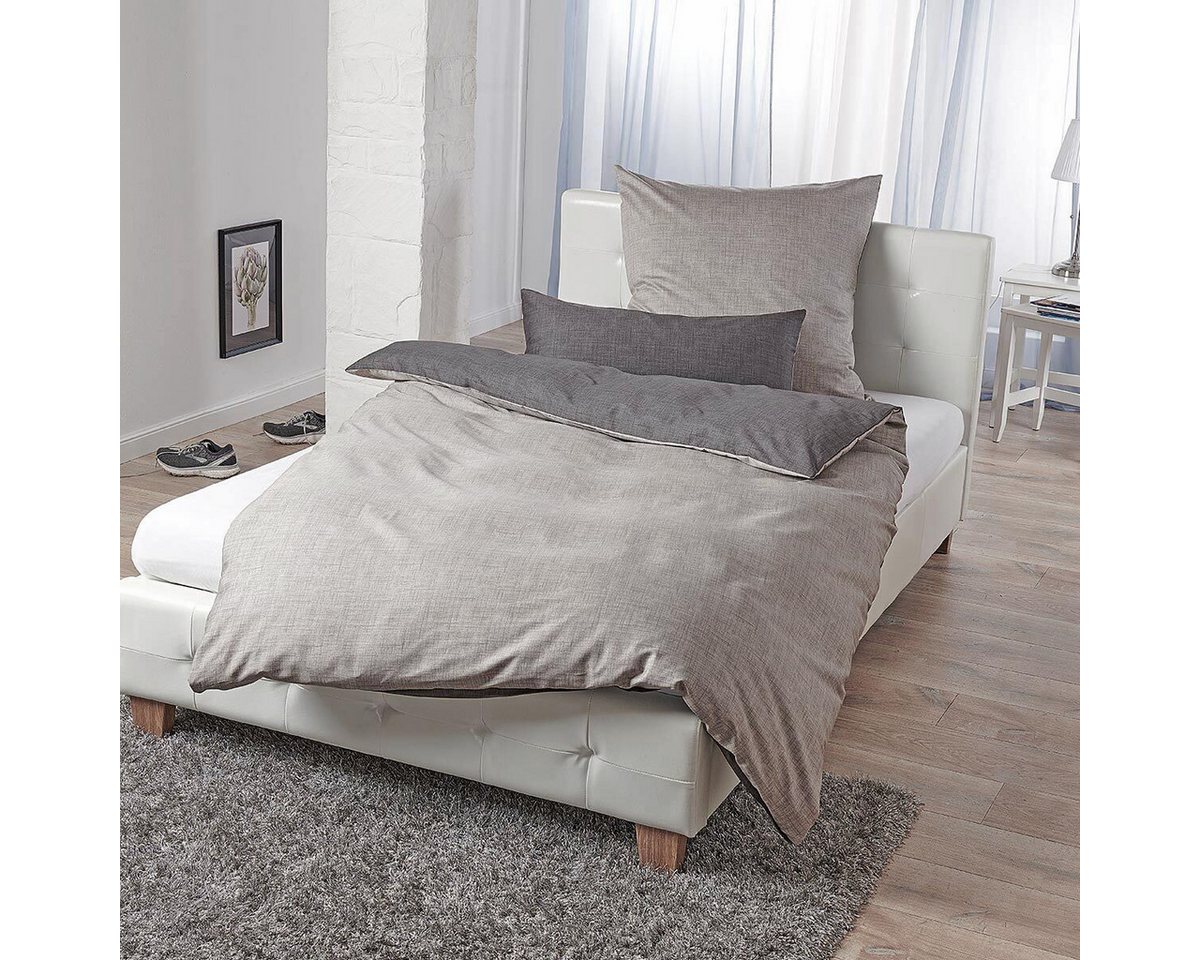 TRAUMSCHLAF Bettwäsche Texture, Mako Satin, 2 teilig, Mako-Satin mit sehr feiner Struktur – Bild 2 von 5