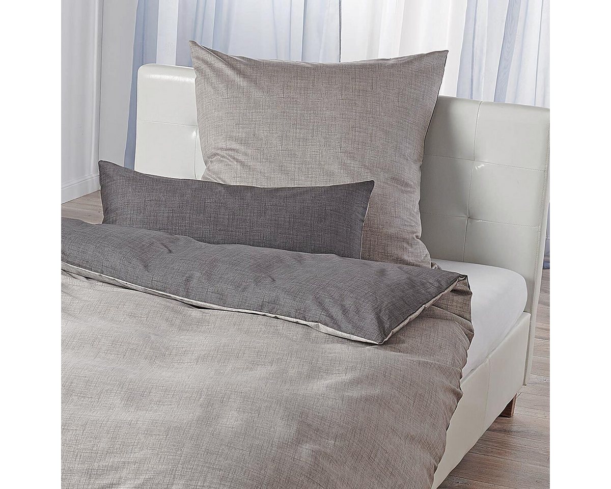 TRAUMSCHLAF Bettwäsche Texture, Mako Satin, 2 teilig, Mako-Satin mit sehr feiner Struktur – Bild 3 von 5