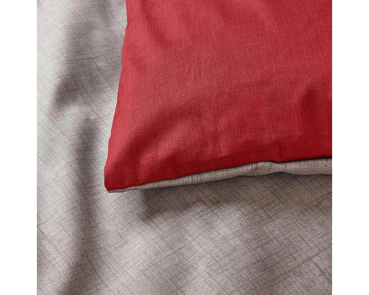 TRAUMSCHLAF Bettwäsche Texture, Mako Satin, 3 teilig, Mako-Satin mit sehr feiner Struktur – Bild 4 von 5