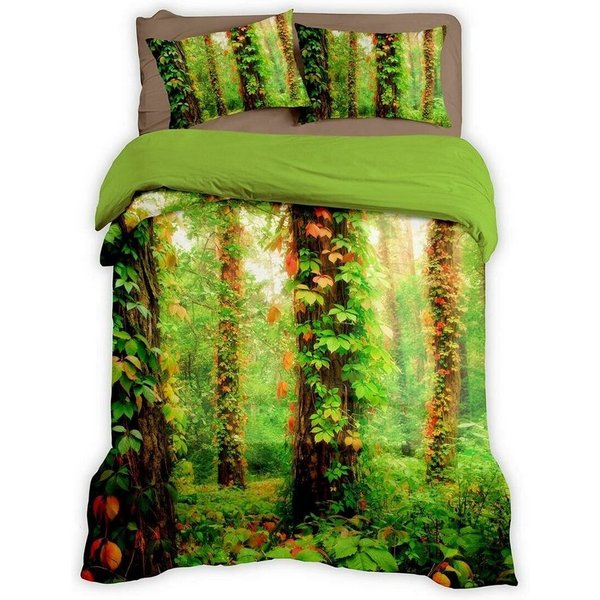 TRAUMSCHLAF Bettwäsche Waldlichtung, Renforce, 2 teilig, herrliches Design in strapazierfähiger Qualität