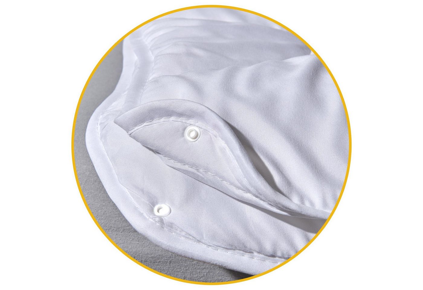 TRAUMSCHLAF Kunstfaserbettdecke 4-Jahreszeiten,Ganzjahres,Winter,Sommer, Füllung: 100% Polyester, Bezug: 100% Polyester, sehr guter Feuchtigkeitstransport – Bild 3 von 4
