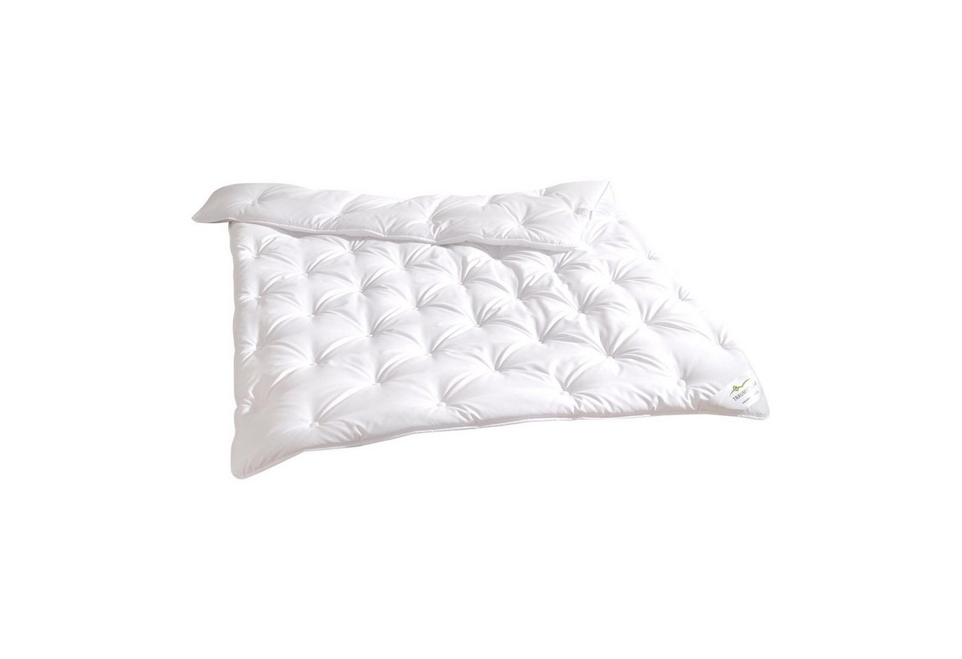 TRAUMSCHLAF Kunstfaserbettdecke Down Touch Pure warm, Füllung: 100% Polyester, Bezug: 100% Baumwolle, Daunenweiches Schlafgefühl für kuschelige Nächte – Bild 3 von 3