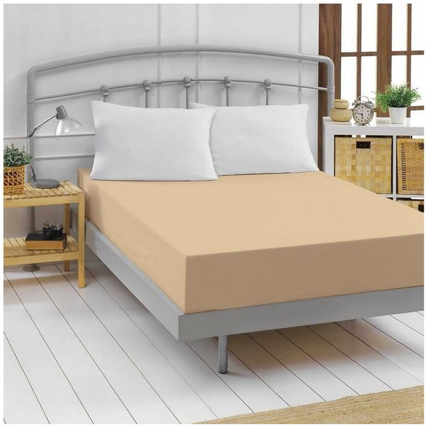 TRAUMSCHLAF Spannbettlaken Feinbiber Boxspring, Biber, Gummizug: Rundumgummi, (1 Stück), warm und weich für extra hohe Matratzen