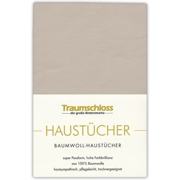 Traumschloss Betttuch Haustuch, 100% Baumwolle, Gummizug: ohne, (1 Stück), aus 100% Baumwolle, ohne Gummizug