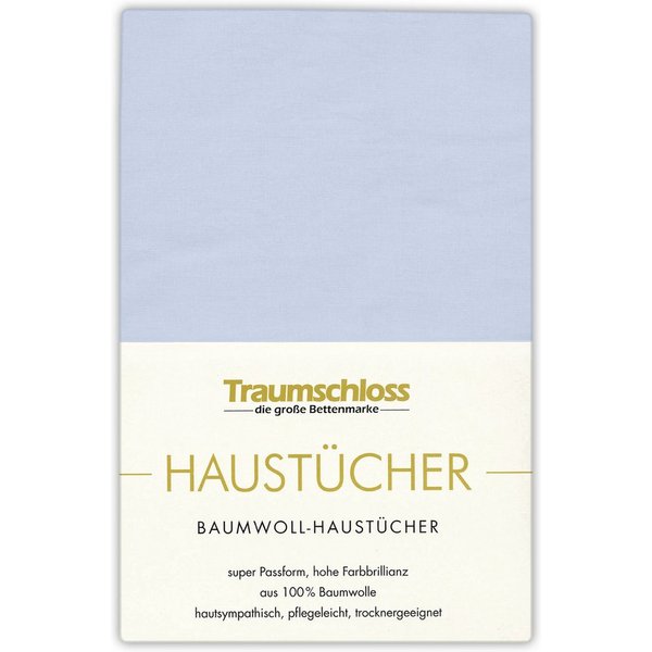 Traumschloss Betttuch Haustuch, 100% Baumwolle, Gummizug: ohne, (1 Stück), aus 100% Baumwolle, ohne Gummizug