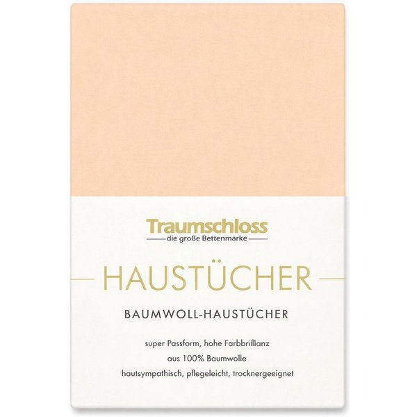 Traumschloss Betttuch Haustuch, 100% Baumwolle, Gummizug: ohne, (1 Stück), aus 100% Baumwolle, ohne Gummizug