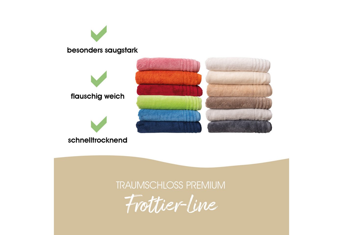 Traumschloss Handtuch Premium-Line, Frottier (1-St), 100% ägäische Baumwolle mit 600g/m² – Bild 4 von 5
