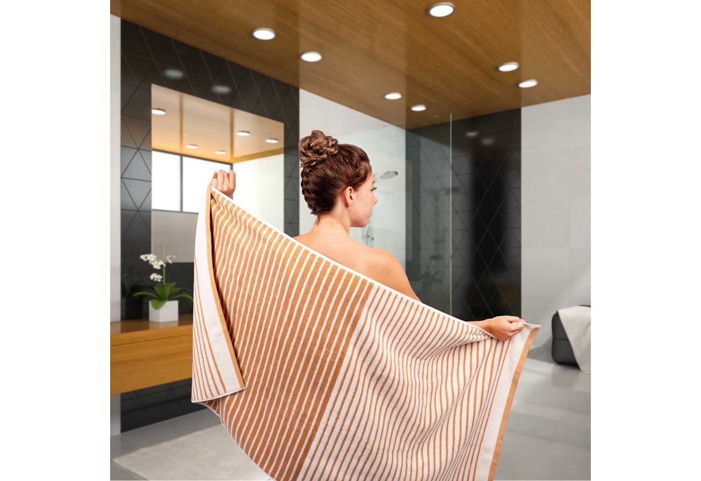 Traumschloss Handtuch Stripes, Frottier (1-St), 100% Baumwolle, absolut hautsympathisch – Bild 4 von 5