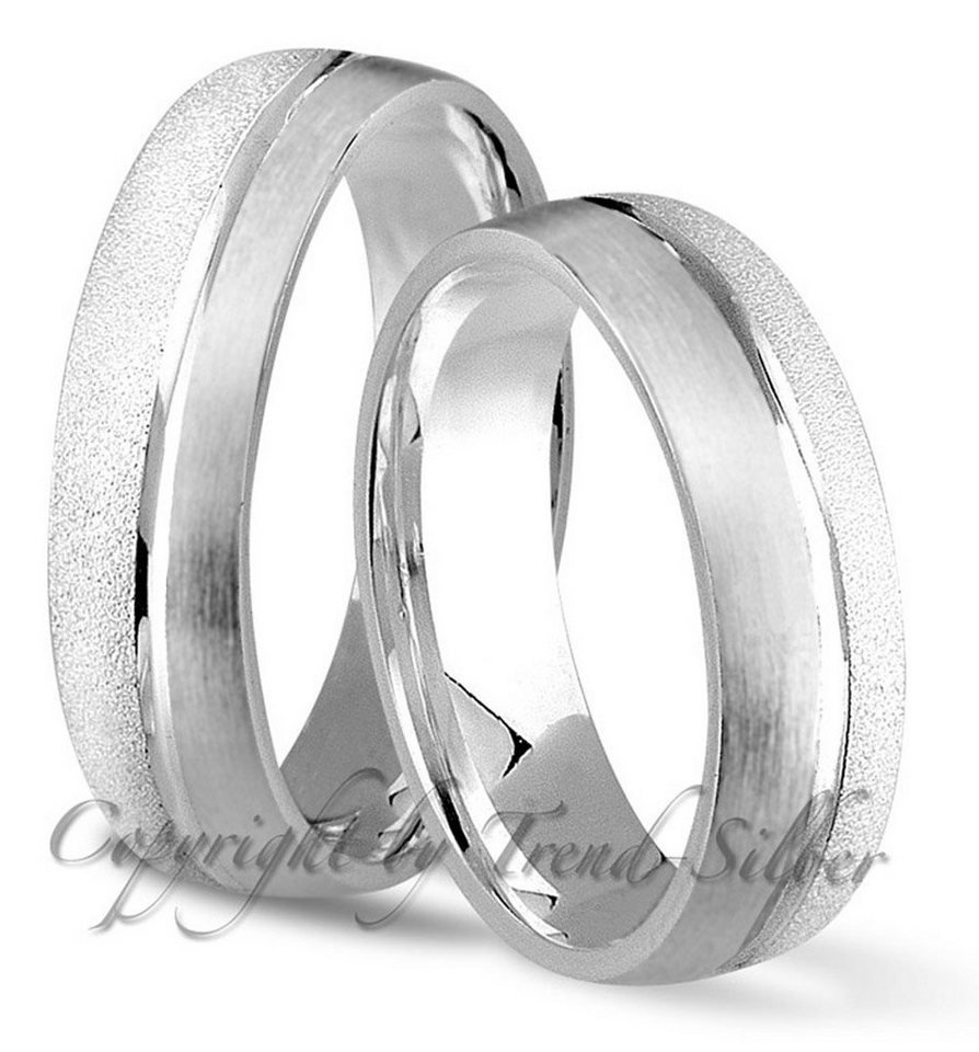 Trauringe123 Trauring Hochzeitsringe Verlobungsringe Trauringe Eheringe Partnerringe aus 925er Silber mit Stein J12 – Bild 3 von 3