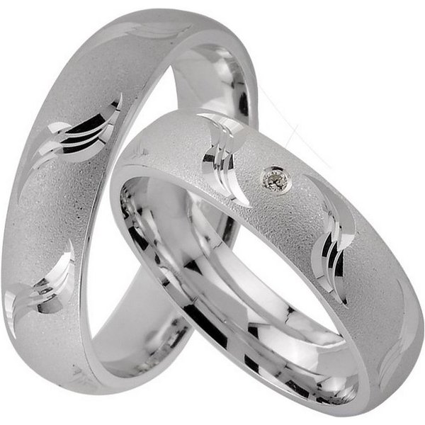 Trauringe123 Trauring Hochzeitsringe Verlobungsringe Trauringe Eheringe Partnerringe mit Stein, Silber 925, J6