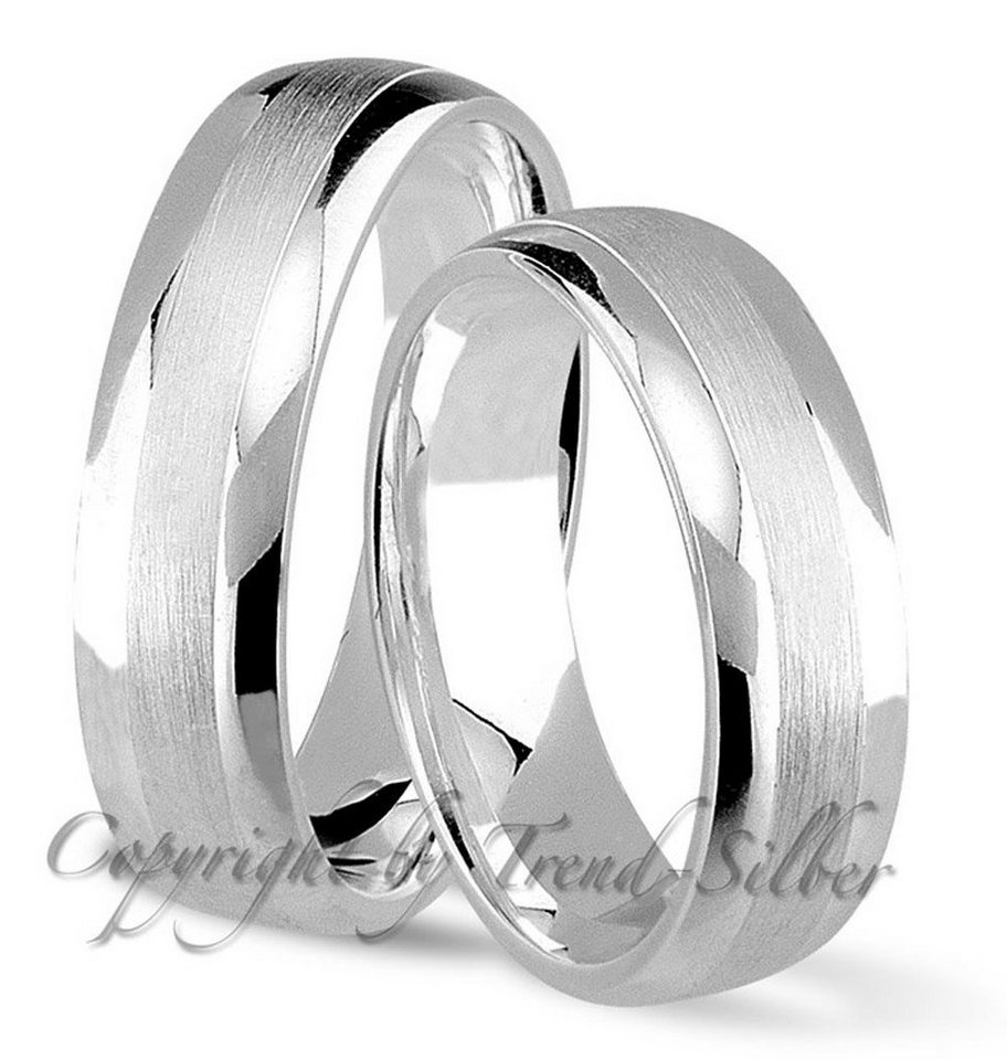 Trauringe123 Trauring Hochzeitsringe Verlobungsringe Trauringe Eheringe Partnerringe aus 925er Silber mit Stein, J- 38 – Bild 3 von 3