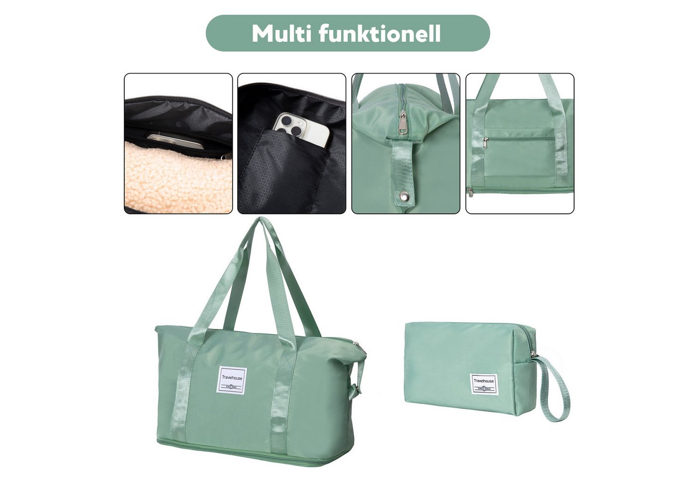 Travelhouse Trolleyset Ascona, 4 Rollen, (Spar-Set, 5 tlg., Hartschalen Trolley-Set 5-teilig) – Bild 5 von 5