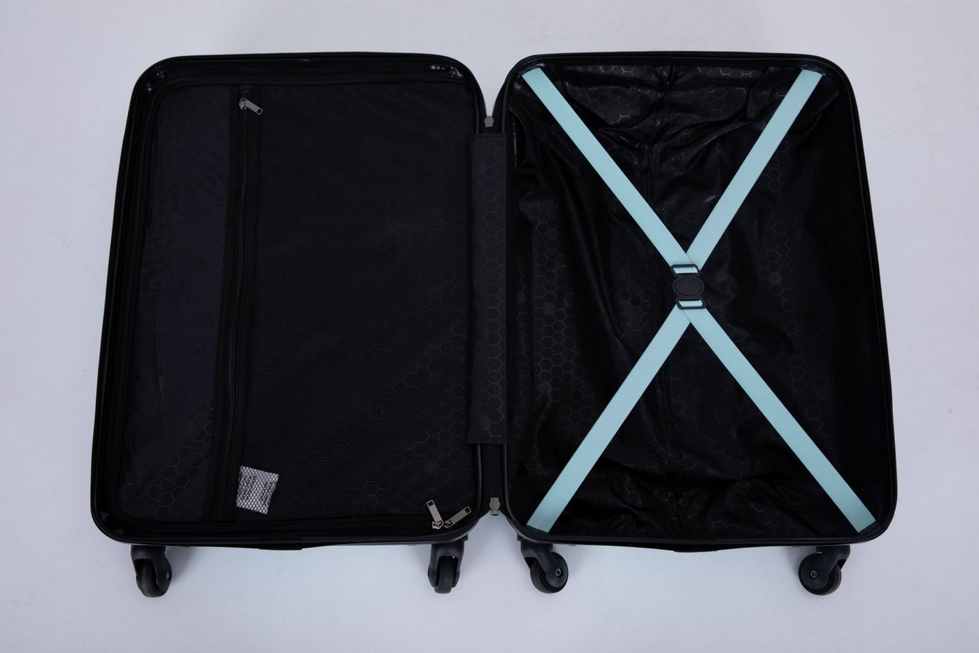 Travelhouse Trolleyset Bali, 4 Rollen, (Komplett Set, 3 tlg., 3-er Koffer Set), Inneinader stapelbar. Standfüße mit Hängefunktion M&L. – Bild 2 von 5