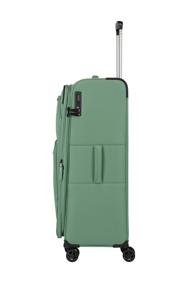travelite Trolley KICK OFF Reisekoffer, 4 Rollen, 4 Doppelrollen, Außentaschen und Packgurte – leicht und robust – Bild 3 von 5
