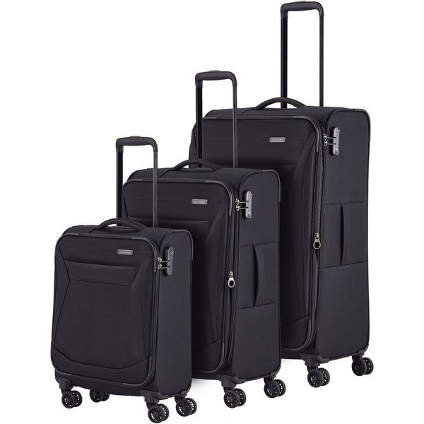 travelite Trolleyset CHIOS 3-teilig Weichgepäck, 4 Rollen, (Set, 3 tlg., Weichgepäck Trolley Set), erweiterbares Volumen – flexibles Reisegepäck