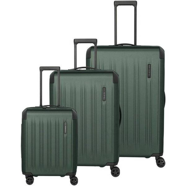 travelite Trolleyset DYNAMIIC 3-teilig Hartschale, 4 Rollen, (Set, 3 tlg., S+/M/L), ABS-Hartschale und Volumenerweiterung