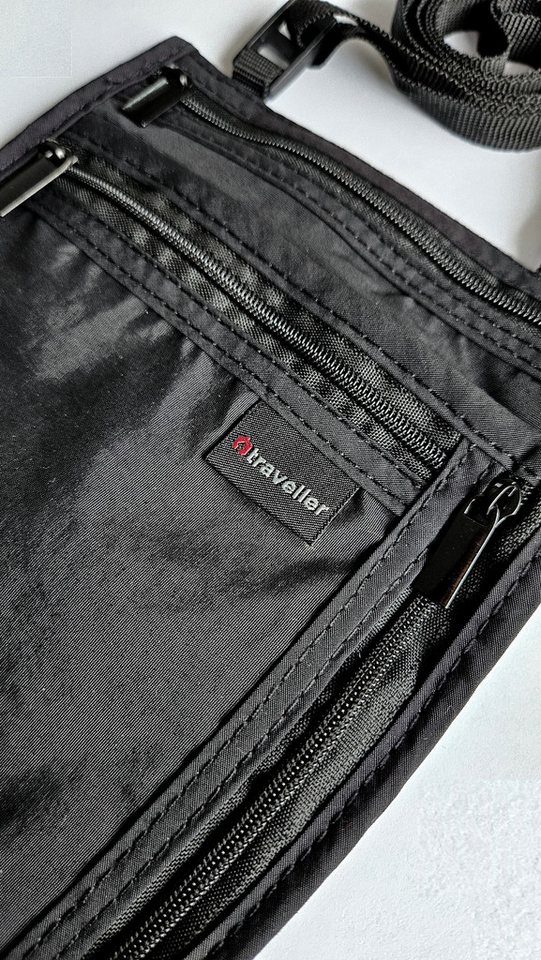 Traveller Brustbeutel Brustsafe Brusttasche Reisetasche Reisepass Geldbörse 4 Fächer, verstellbare Umhängetasche – Bild 5 von 5