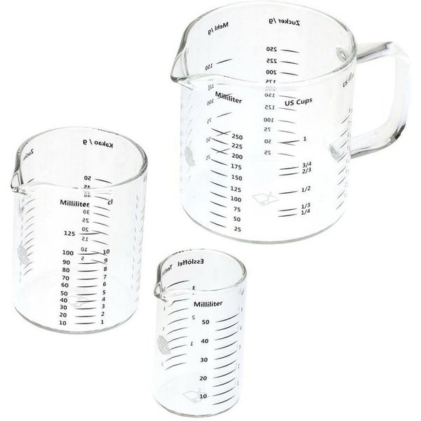 Treebox Messbecher, Borosilikatglas, (3-St)