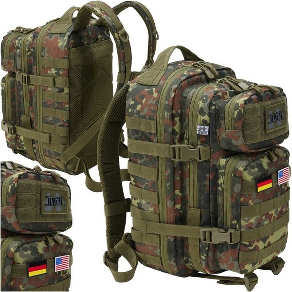 BWuM Trekkingrucksack BWuM US Assault Pack Cooper Rucksack + Patch & Flaggen