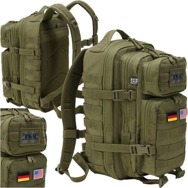 BWuM Trekkingrucksack BWuM US Assault Pack Cooper Rucksack + Patch & Flaggen