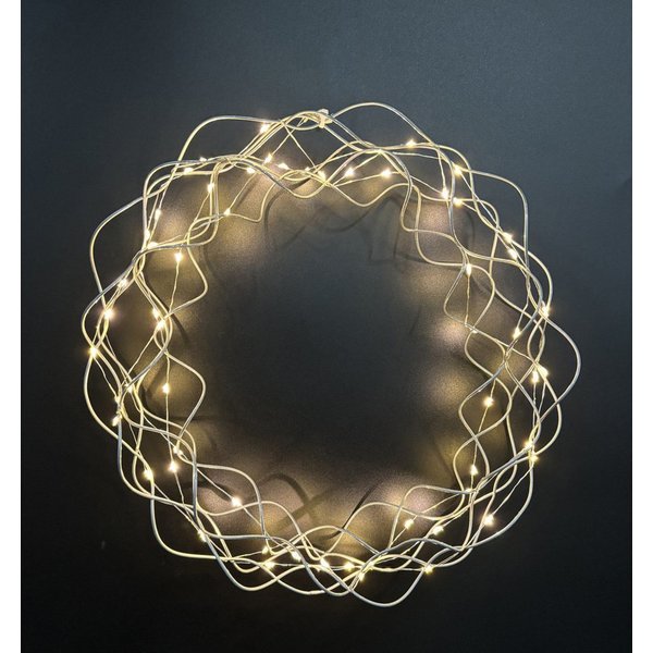 Trend Line Dekokranz TrendLine LED Lichterkranz Ø 30 cm silber warmweiß