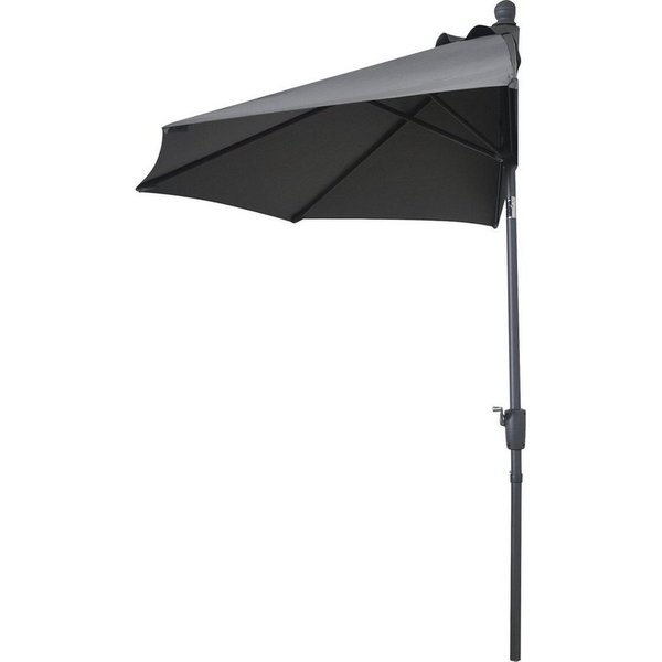 Trend Line Sonnenschirm TrendLine Sonnenschirm halbrund anthrazit 260 x
