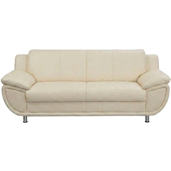 TRENDMANUFAKTUR 3-Sitzer Rondo 207 cm, 3-Sitzer, komfortabel, Federkern optional, Chromfüße, wahlweise mit Federkern, pflegeleichte Bezügen, Unser Dauertiefprei