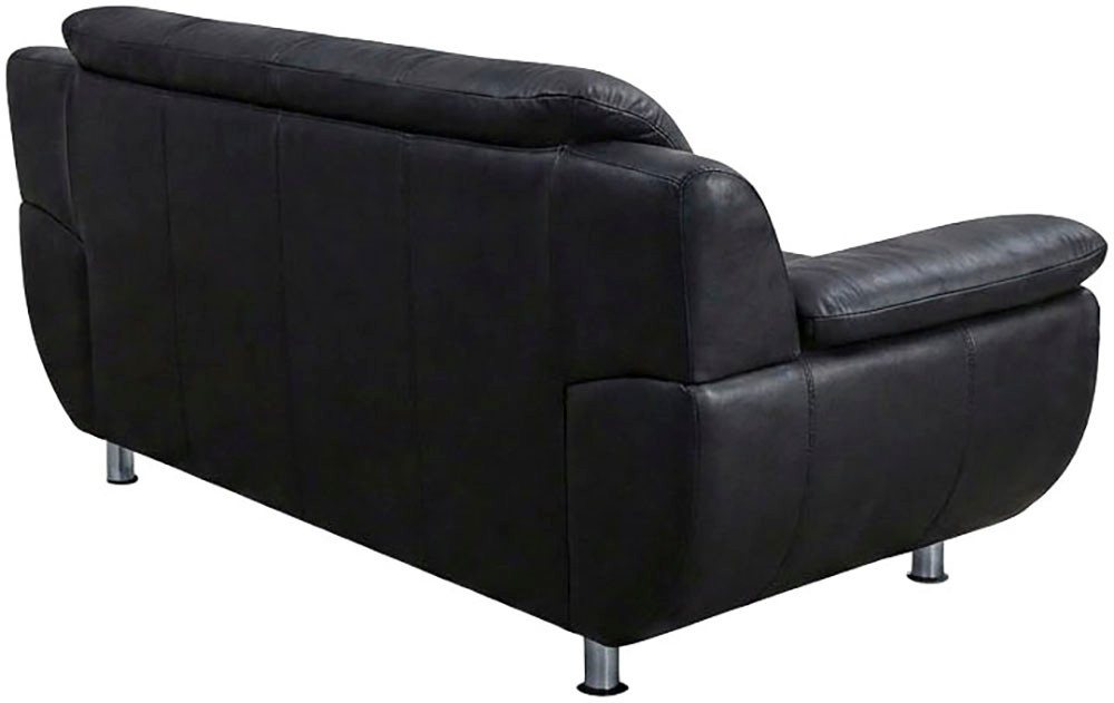 TRENDMANUFAKTUR 3-Sitzer Rondo 207 cm, 3-Sitzer, komfortabel, Federkern optional, Chromfüße, wahlweise mit Federkern, pflegeleichte Bezügen, Unser Dauertiefprei – Bild 4 von 5