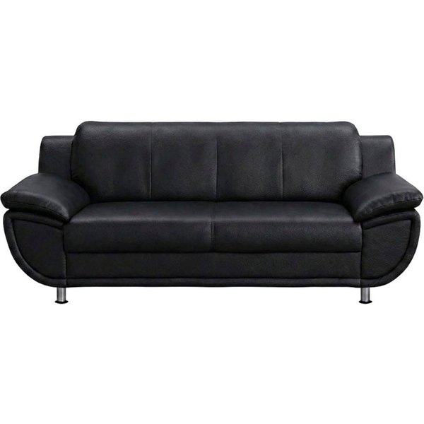 TRENDMANUFAKTUR 3-Sitzer Rondo 207 cm, 3-Sitzer, komfortabel, Federkern optional, Chromfüße, wahlweise mit Federkern, pflegeleichte Bezügen, Unser Dauertiefprei