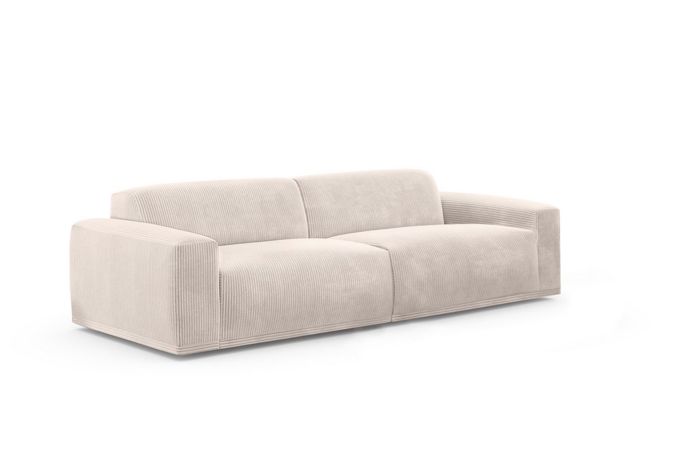 TRENDMANUFAKTUR Big-Sofa Braga 254 cm, Japandi-Stil, hochwertiger Kaltschaum, Megasofa in Cord, modernes Big-Sofa, Couch mit hohem Sitzkomfort, 254/72/107 cm (B – Bild 3 von 5