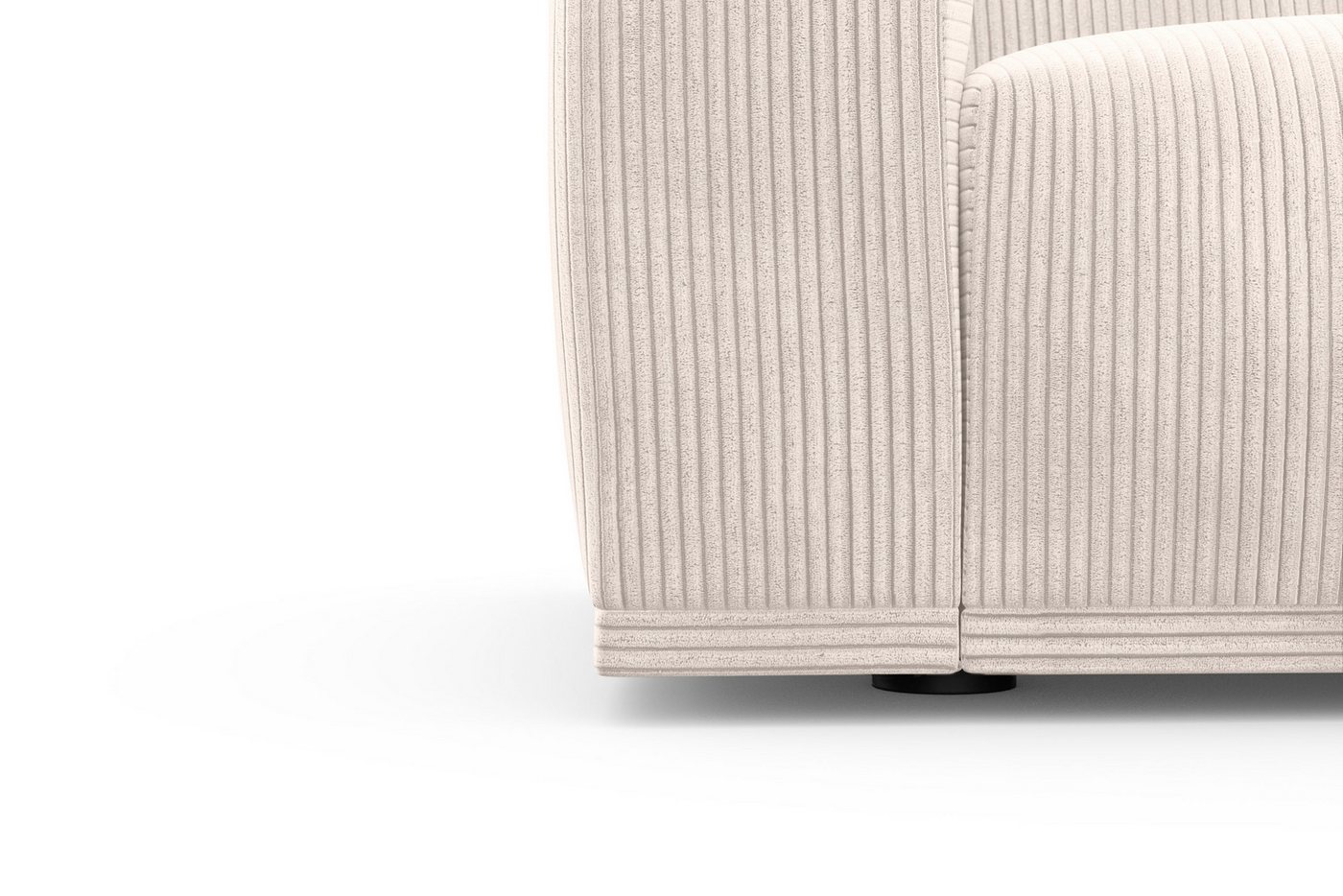 TRENDMANUFAKTUR Big-Sofa Braga 254 cm, Japandi-Stil, hochwertiger Kaltschaum, Megasofa in Cord, modernes Big-Sofa, Couch mit hohem Sitzkomfort, 254/72/107 cm (B – Bild 5 von 5