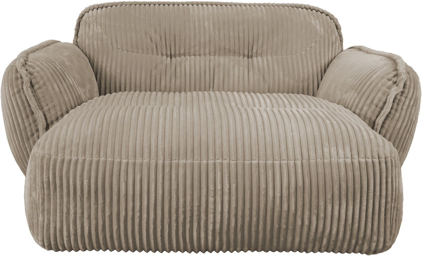 TRENDMANUFAKTUR Chaiselongue Be Fluffy, mit Rundumbezug, Loveseat mit moderner breiter Kedernaht, mit softem Sitzkomfort, in hochwertigem Breitcord mit weicher  – Bild 2 von 5
