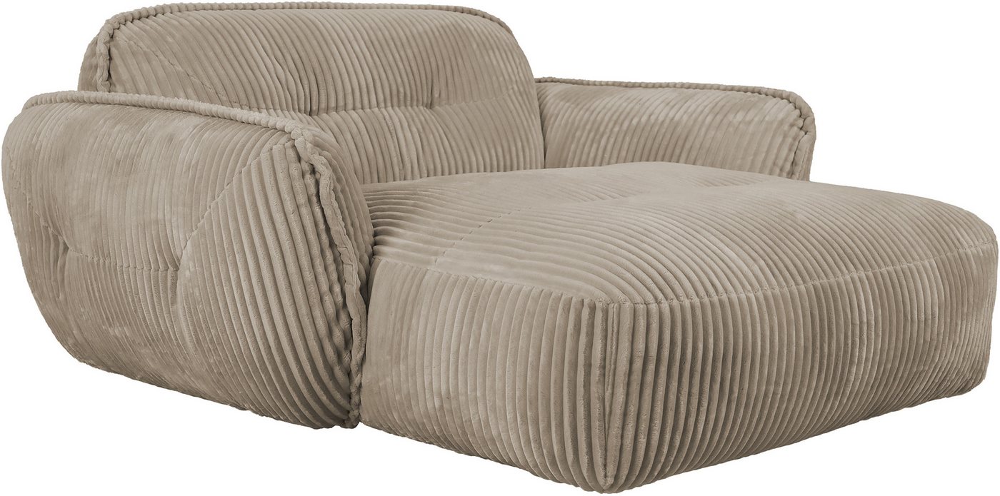 TRENDMANUFAKTUR Chaiselongue Be Fluffy, mit Rundumbezug, Loveseat mit moderner breiter Kedernaht, mit softem Sitzkomfort, in hochwertigem Breitcord mit weicher  – Bild 4 von 5