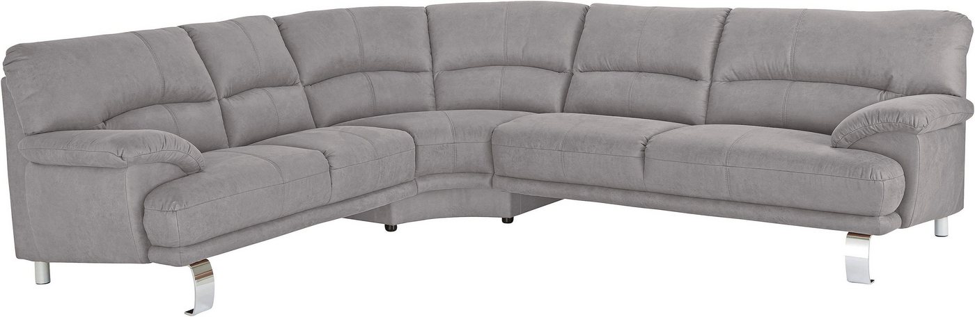 TRENDMANUFAKTUR Ecksofa Cecilia II, in italienischen Design, bequem, hoher Sitzkomfort, L-Form, extrabreite Armlehnen für noch mehr Sitzkomfort – Bild 2 von 5