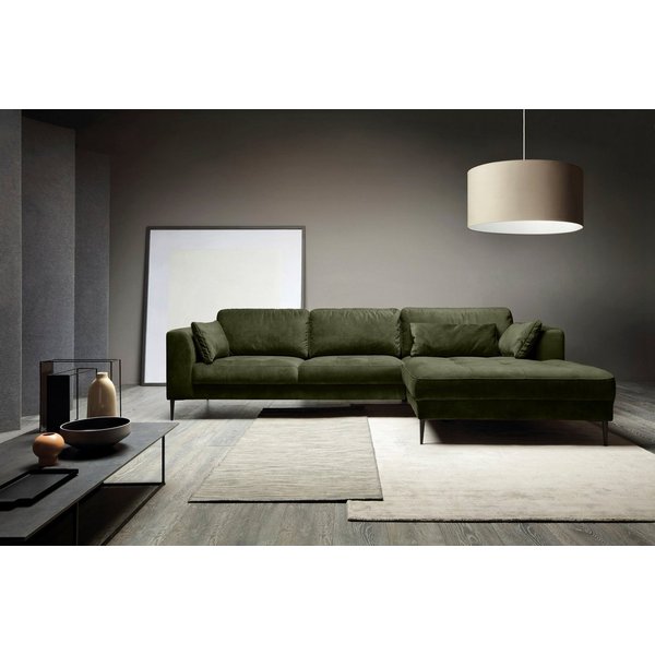 TRENDMANUFAKTUR Ecksofa Luzi, wahlweise mit Schlaffunktion & Bettkasten., L-Form, Designsofa mit tollem Sitzkomfort, Metallfüße schwarz, Breite 280 cm