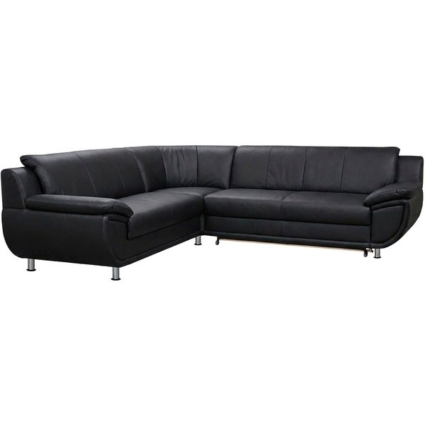 TRENDMANUFAKTUR Ecksofa Rondo 267 cm, elegant, bequem, Breite, L-Form, Chromfüße, L-Form, wahlw.mit Federkern, Füße chromfarben, Unser Dauertiefpreis