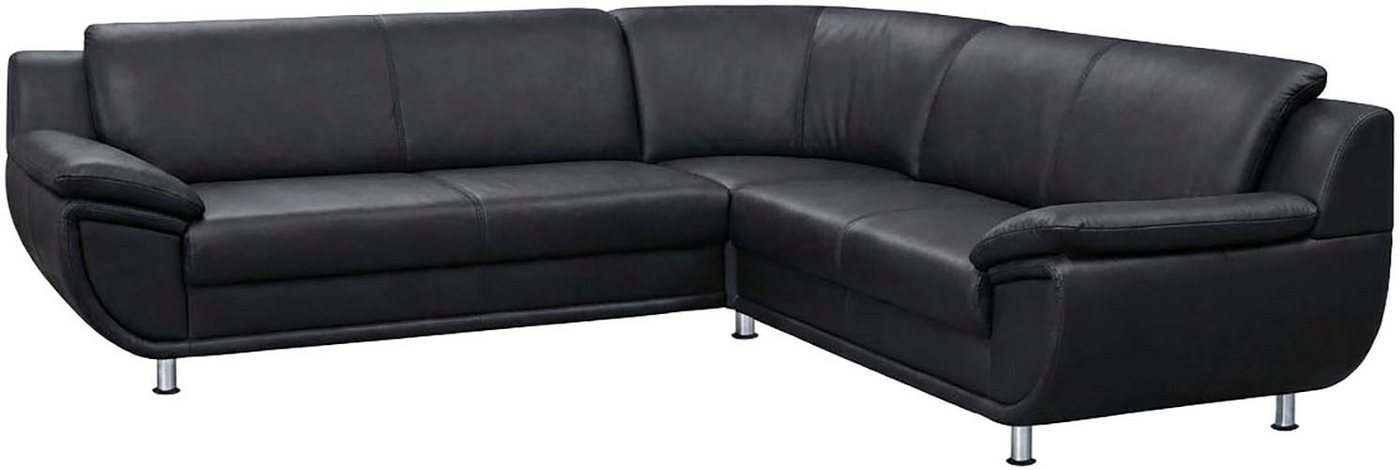 TRENDMANUFAKTUR Ecksofa Rondo 267 cm, elegant, bequem, Breite, L-Form, Chromfüße, L-Form, wahlw.mit Federkern, Füße chromfarben, Unser Dauertiefpreis – Bild 3 von 5