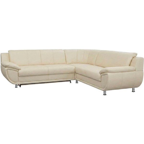 TRENDMANUFAKTUR Ecksofa Rondo 267 cm, elegant, bequem, Breite, L-Form, Chromfüße, L-Form, wahlw.mit Federkern, Füße chromfarben, Unser Dauertiefpreis
