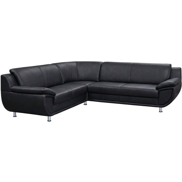 TRENDMANUFAKTUR Ecksofa Rondo 267 cm, elegant, bequem, Breite, L-Form, Chromfüße, L-Form, wahlw.mit Federkern, Füße chromfarben, Unser Dauertiefpreis