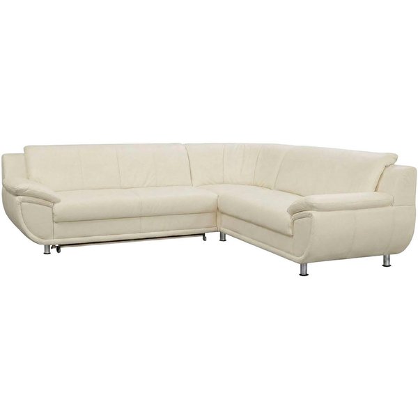 TRENDMANUFAKTUR Ecksofa Rondo 267 cm, elegant, bequem, Breite, L-Form, Chromfüße, L-Form, wahlw.mit Federkern, Füße chromfarben, Unser Dauertiefpreis