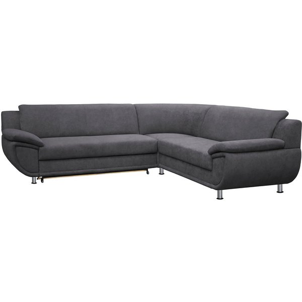 TRENDMANUFAKTUR Ecksofa Rondo 267 cm, elegant, bequem, Breite, L-Form, Chromfüße, L-Form, wahlw.mit Federkern, Füße chromfarben, Unser Dauertiefpreis