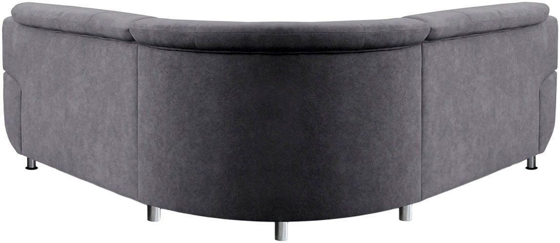TRENDMANUFAKTUR Ecksofa Rondo 267 cm, elegant, bequem, Breite, L-Form, Chromfüße, L-Form, wahlw.mit Federkern, Füße chromfarben, Unser Dauertiefpreis – Bild 4 von 5