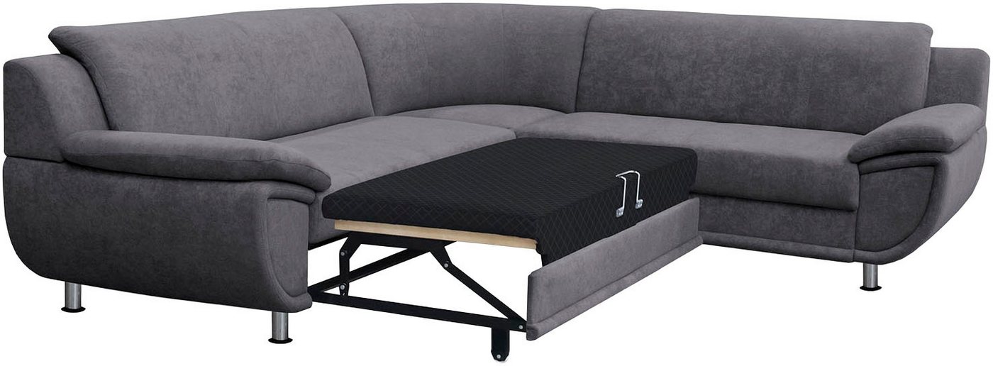 TRENDMANUFAKTUR Ecksofa Rondo 267 cm, elegant, bequem, Breite, L-Form, Chromfüße, L-Form, wahlw.mit Federkern, Füße chromfarben, Unser Dauertiefpreis – Bild 5 von 5