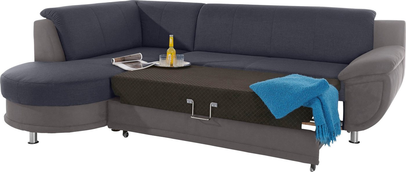 TRENDMANUFAKTUR Ecksofa Rondo III 265 cm, zeitlos & bequem, Materialmix, L-Form, wahlweise mit Federkern für mehr Komfort, wahlweise mit Bettfunktion – Bild 4 von 5