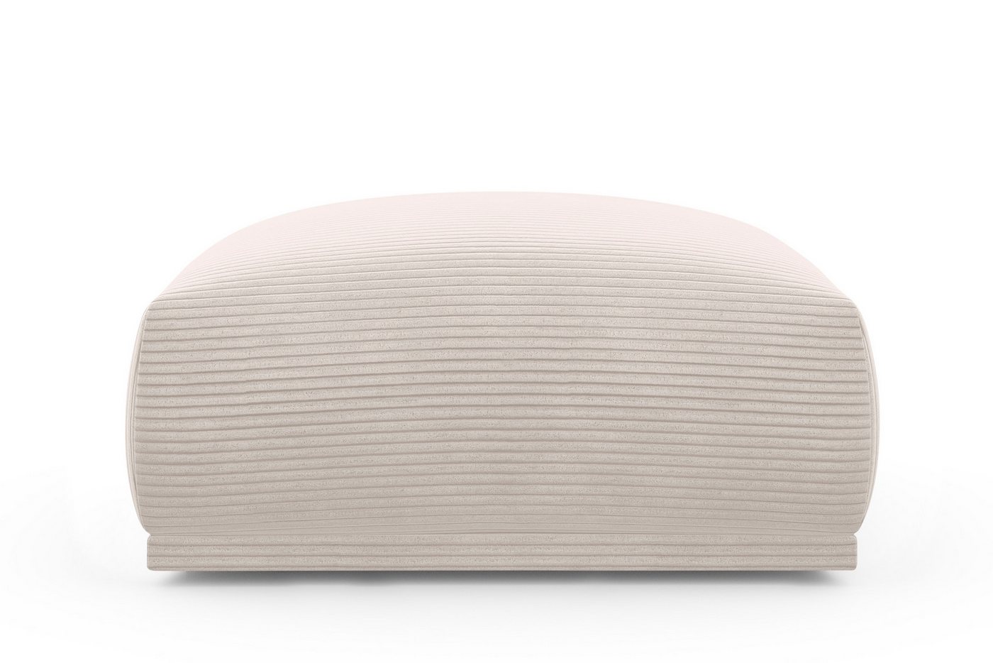 TRENDMANUFAKTUR Hocker Braga 85 x 85 cm, Japandi-Stil, hochwertiger Kaltschaum (1 St), moderner Polsterhocker, 85/42/85 cm (B/H/T) – Bild 3 von 5