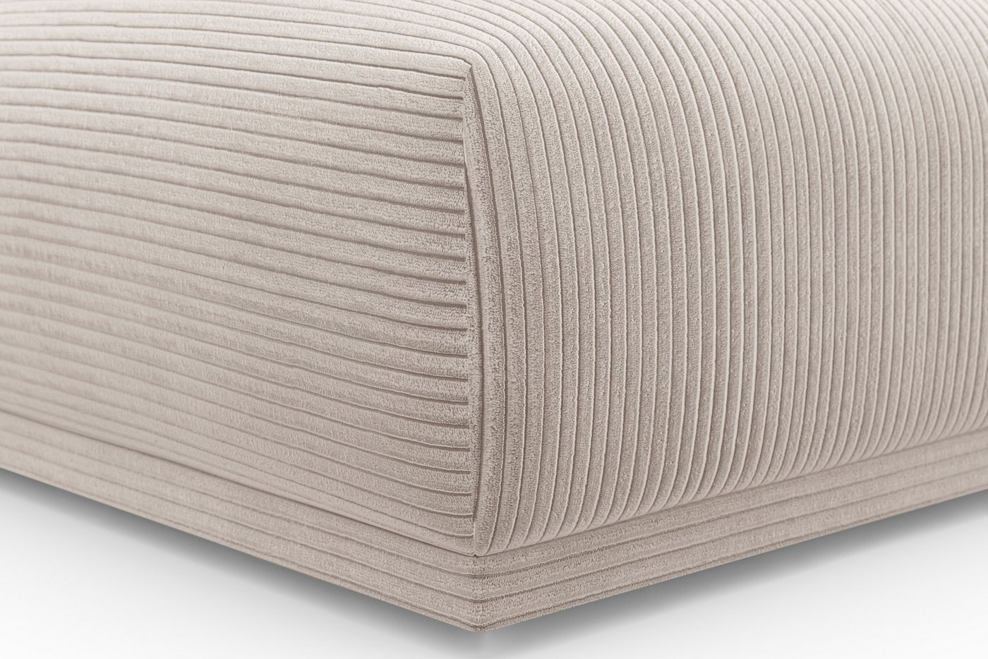 TRENDMANUFAKTUR Hocker Braga 85 x 85 cm, Japandi-Stil, hochwertiger Kaltschaum (1 St), moderner Polsterhocker, 85/42/85 cm (B/H/T) – Bild 5 von 5